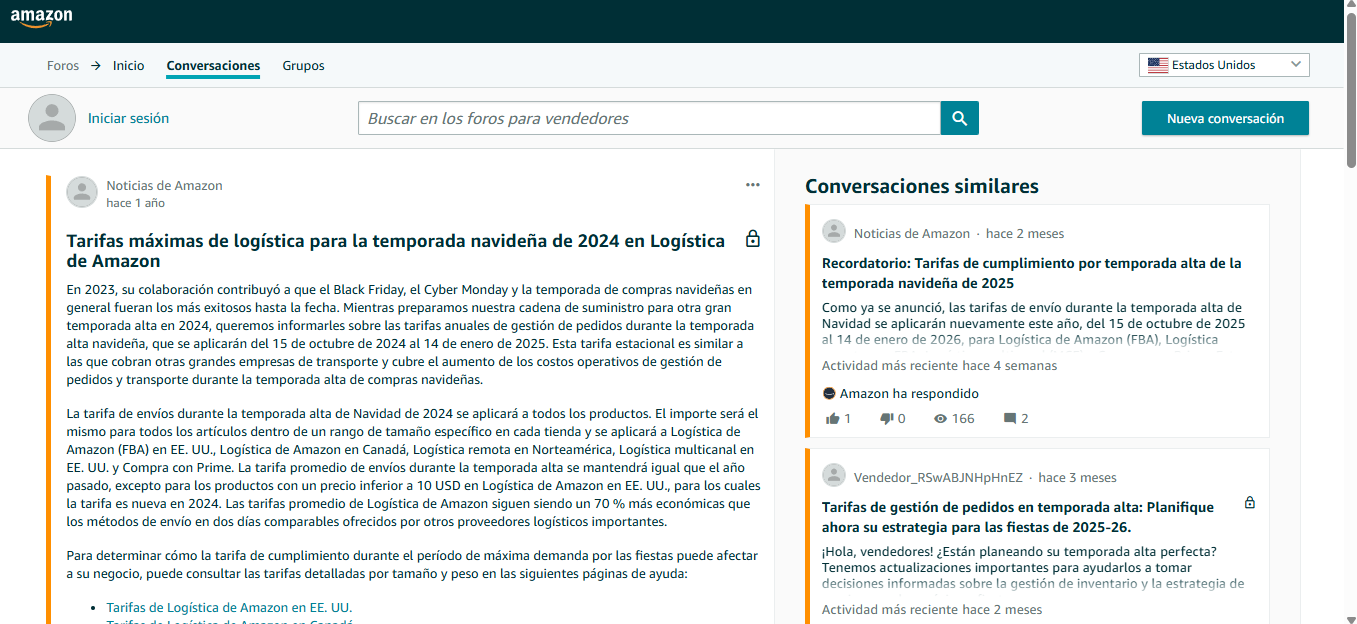 Comisiones, devoluciones y políticas cambiantes Amazon